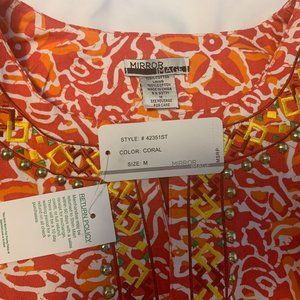 MIRROR IMAGE Coral print JACKET - Size Medium